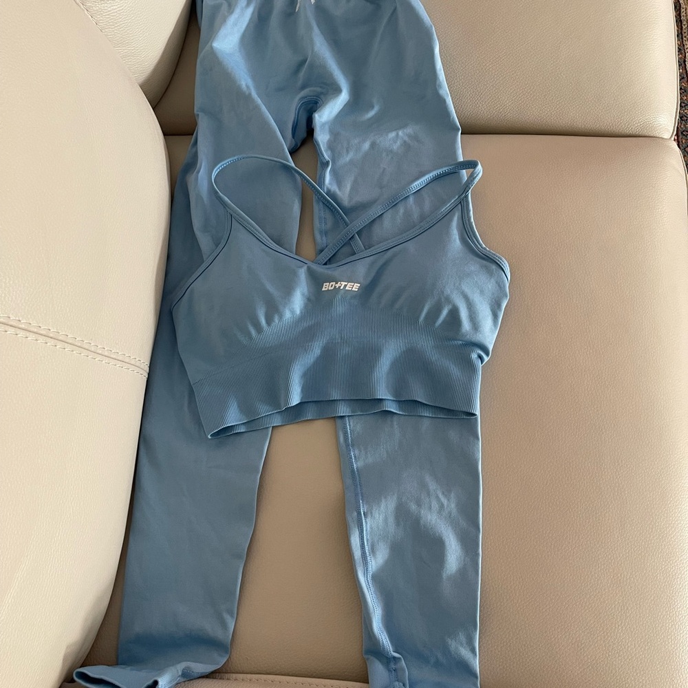 Bo+Tee Blue Activewear Set